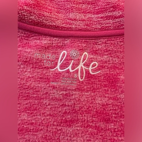 Made for Life Ladies Zip up Sweater, Small, Pink,  EUC - Picture 8 of 12